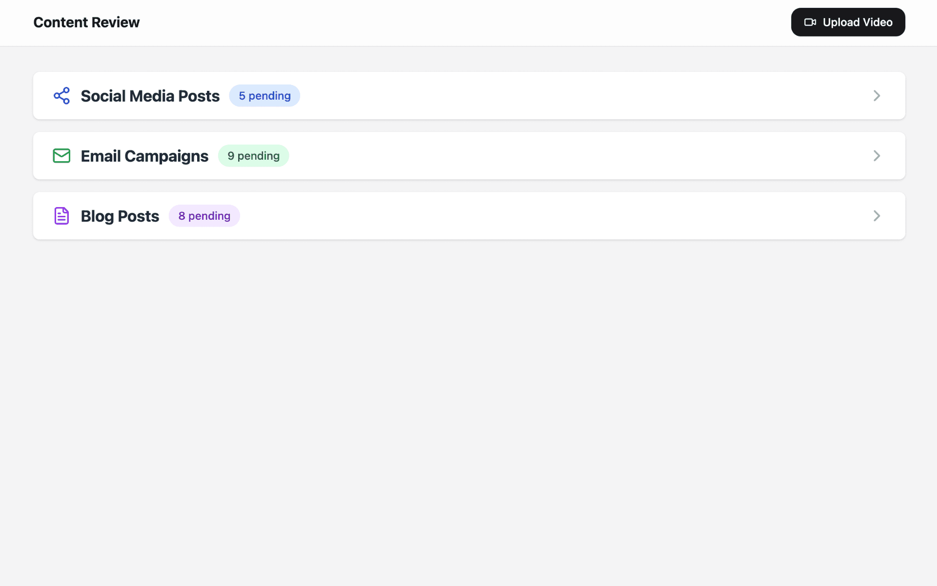 The Own It Social client portal: content review queue